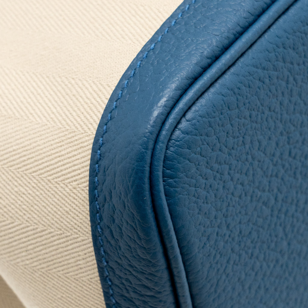 HERMES GARDEN PARTY 36 NEGONDA/CANVAS CRAIE/BLEU OUTREMER SHW