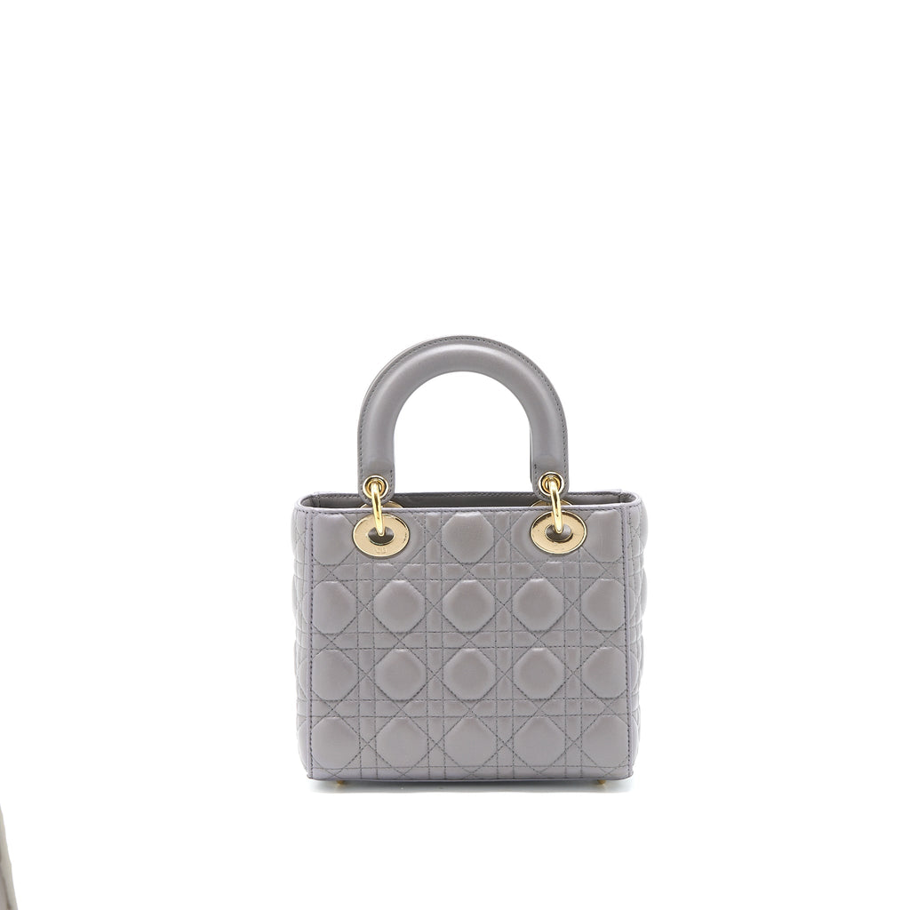 DIOR SMALL LADY DIOR MY ABCDIOR LAMBSKIN GREY LGHW