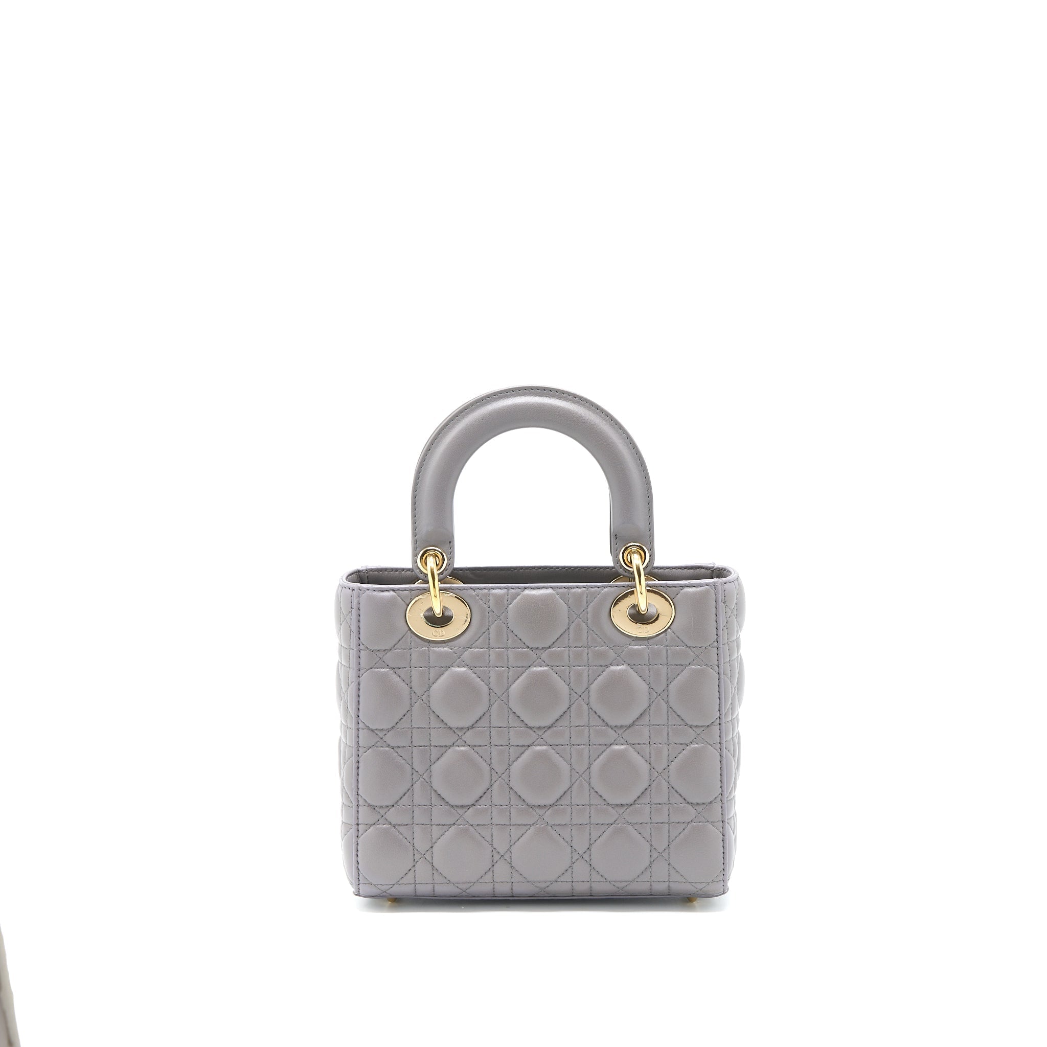 DIOR SMALL LADY DIOR MY ABCDIOR LAMBSKIN GREY LGHW