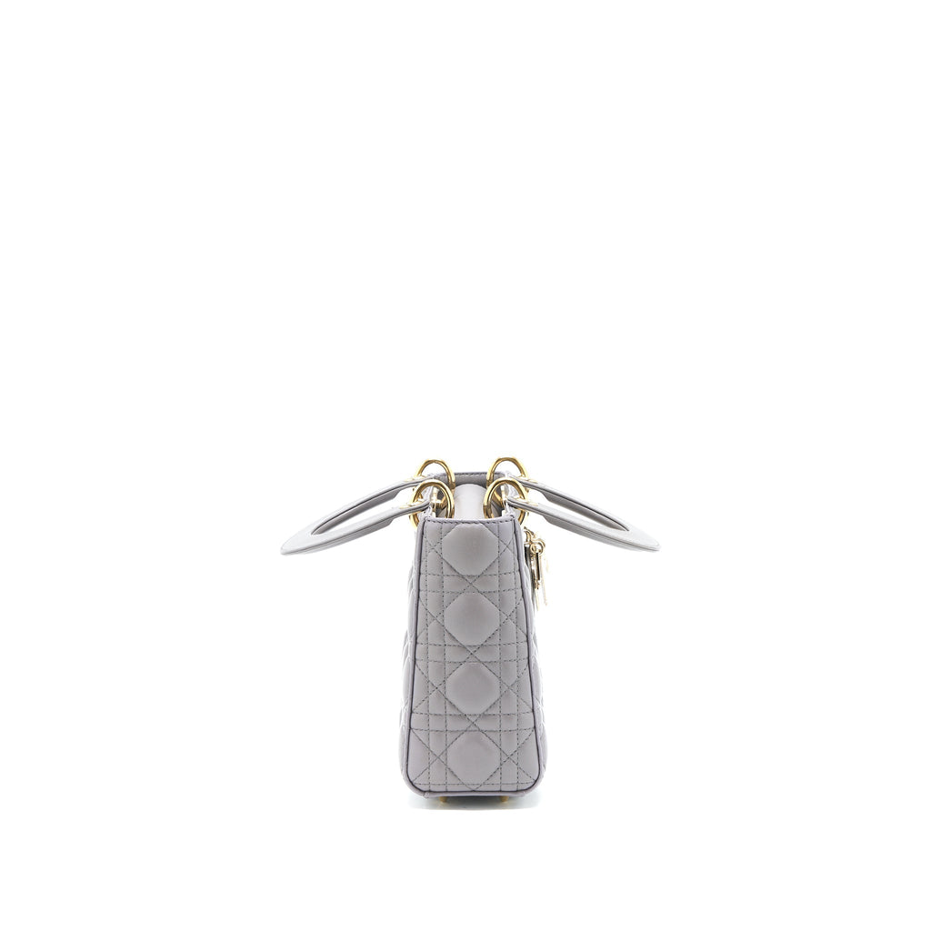 DIOR SMALL LADY DIOR MY ABCDIOR LAMBSKIN GREY LGHW