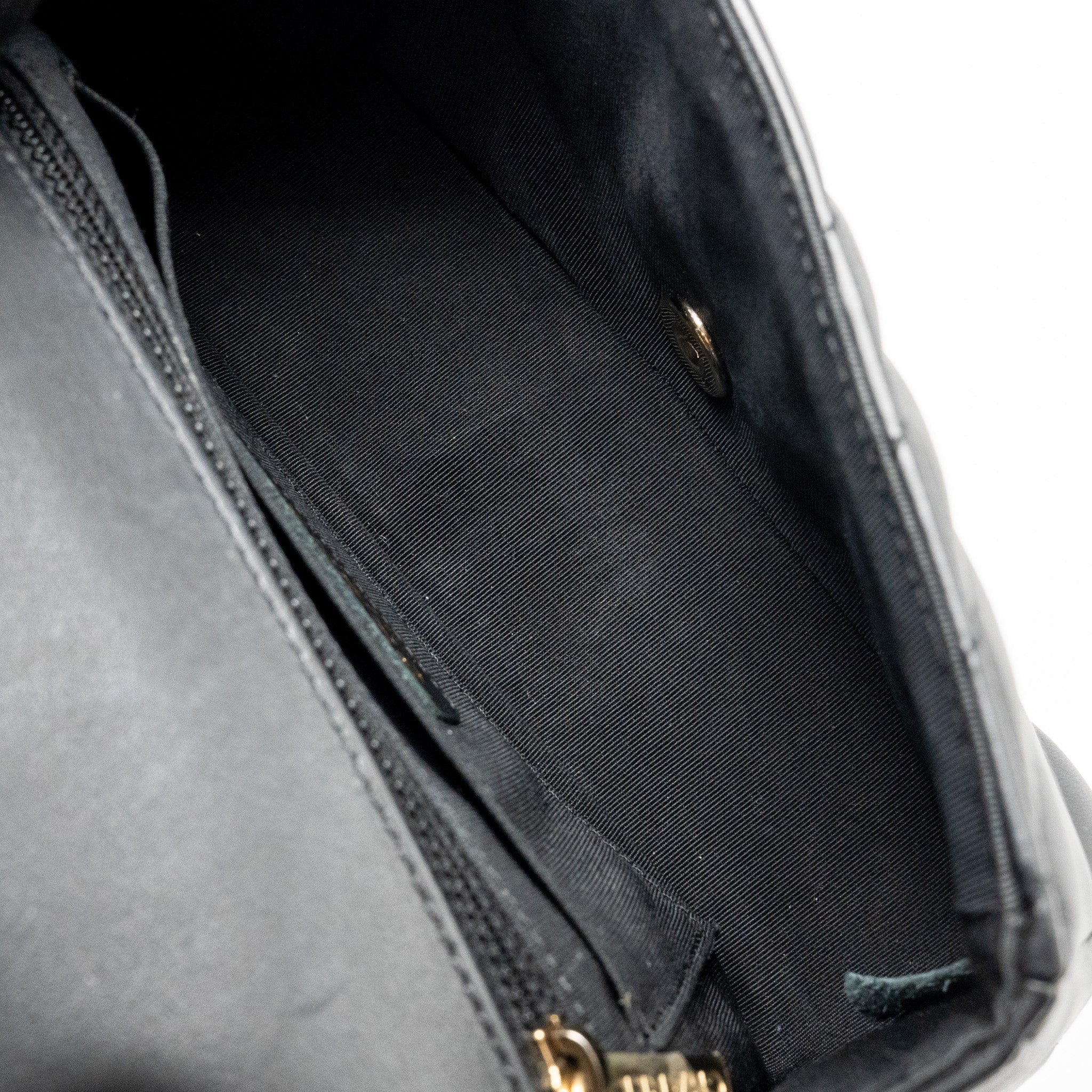 CHANEL CHEVRON FLAP BAG LAMBSKIN BLACK LGHW