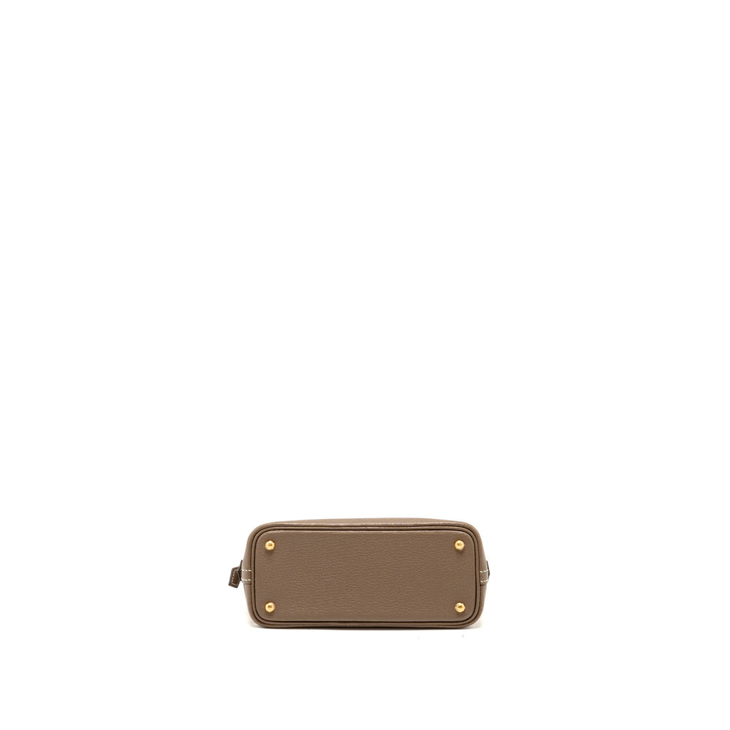 HERMES MINI BOLIDE CHÈVRE MYSORE ETOUPE GHW