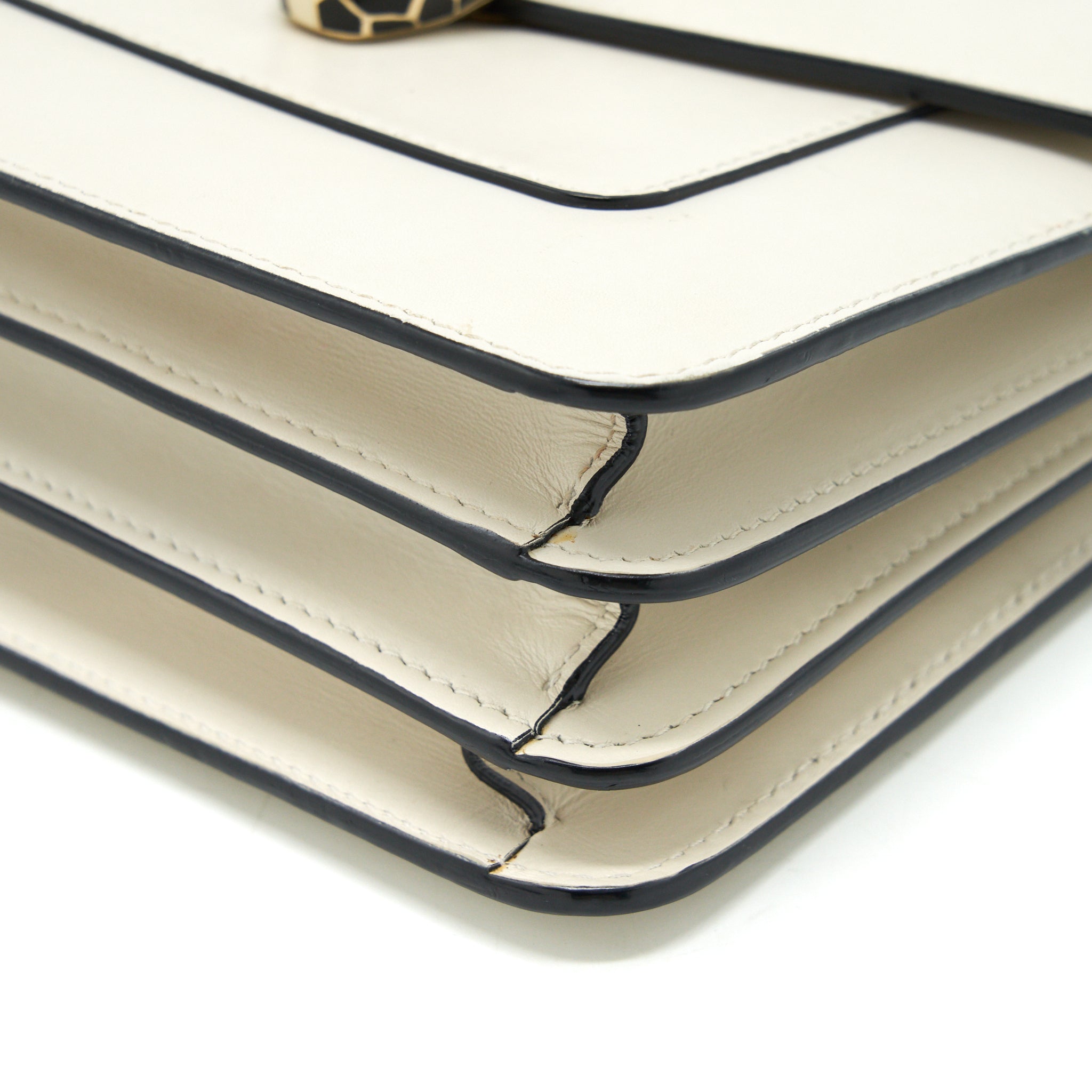BVLGARI TOP HANDLE SERPENTI BAG WHITE