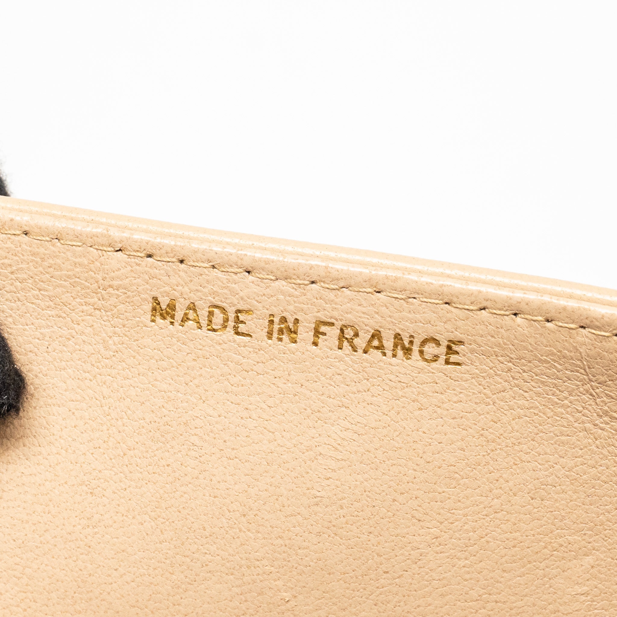 CHANEL VINTAGE TRAPEZOID SHOULDER BAG QUILTED LAMBSKIN BEIGE GHW