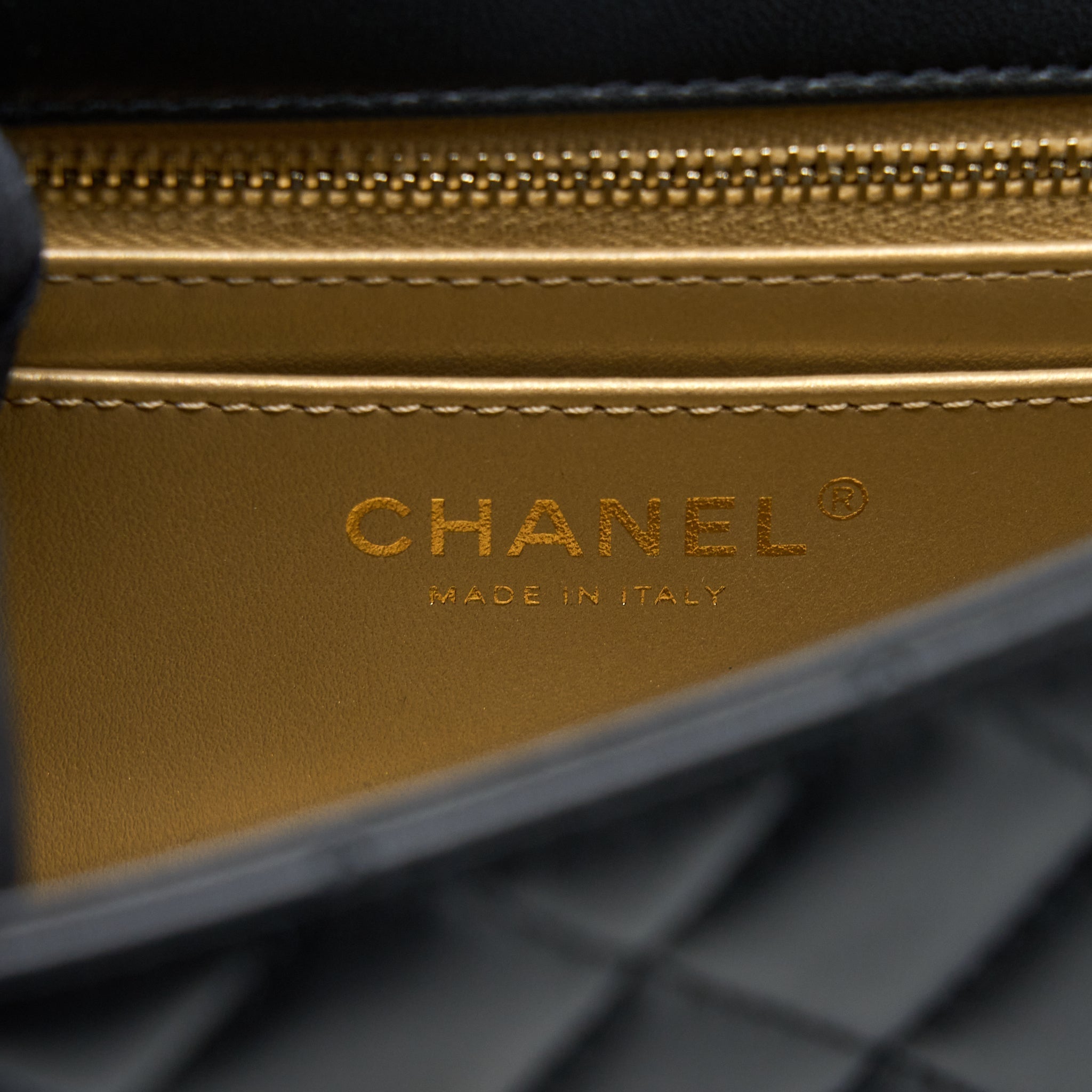 CHANEL 23C PEARL CRUSH MINI RECTANGULAR FLAP BAG LAMBSKIN BLACK BRUSHED GHW (MICROCHIP)