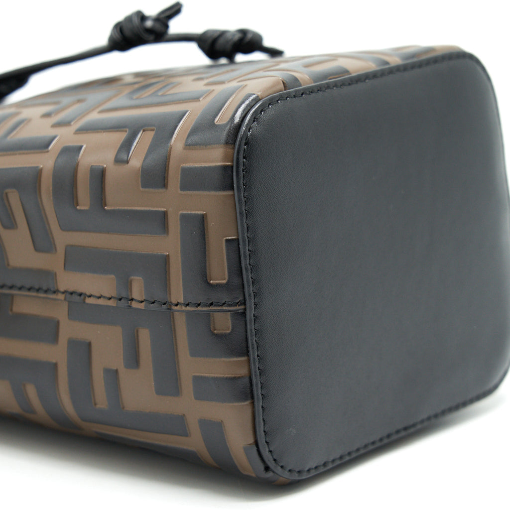FENDI MON TRESOR MINI BUCKET BAG BROWN