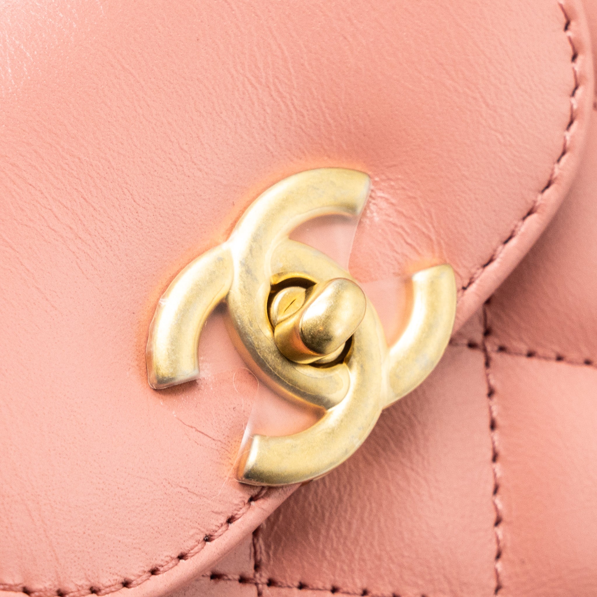 CHANEL 23K MINI SHOPPING TOTE CALFSKIN PINK BRUSHED GHW(MICROCHIP)