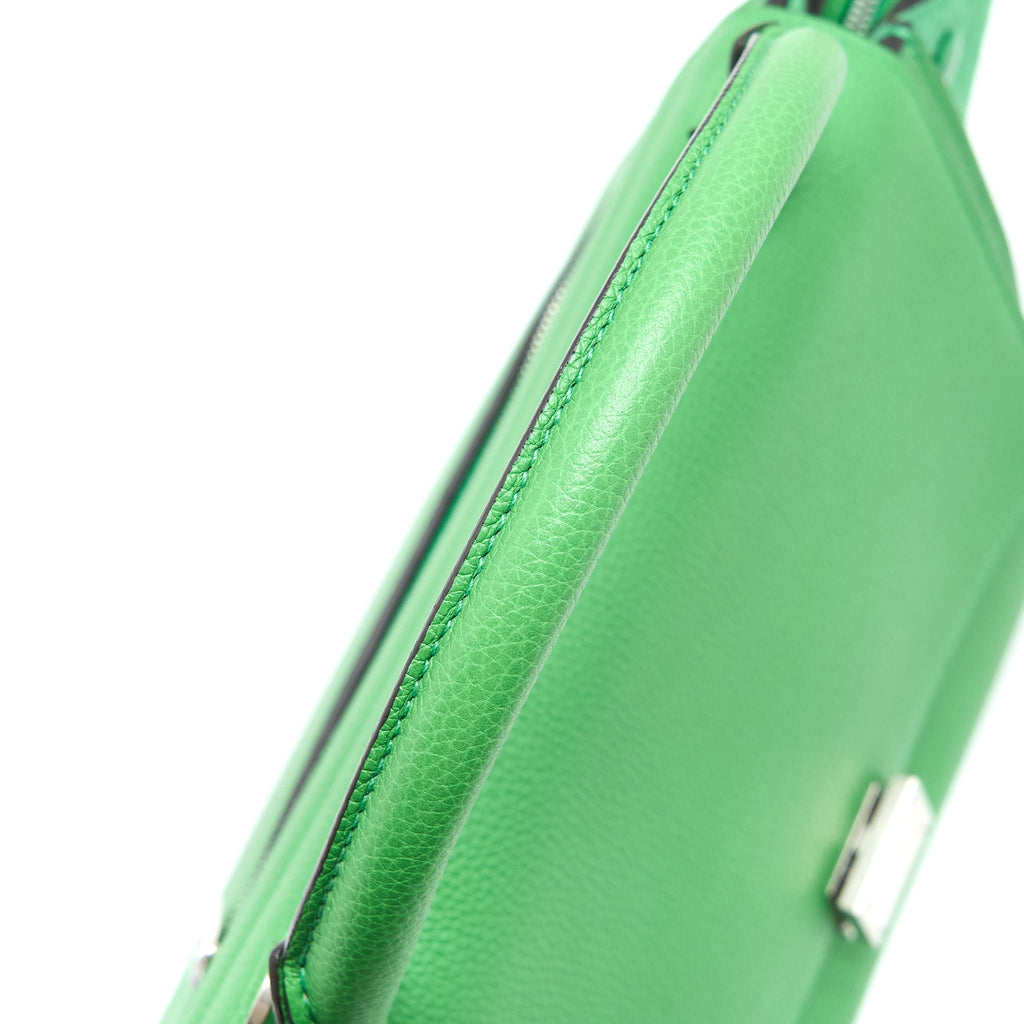 CELINE SMALL TRAPEZE BAG CALFSKIN/SUEDE GREEN SHW
