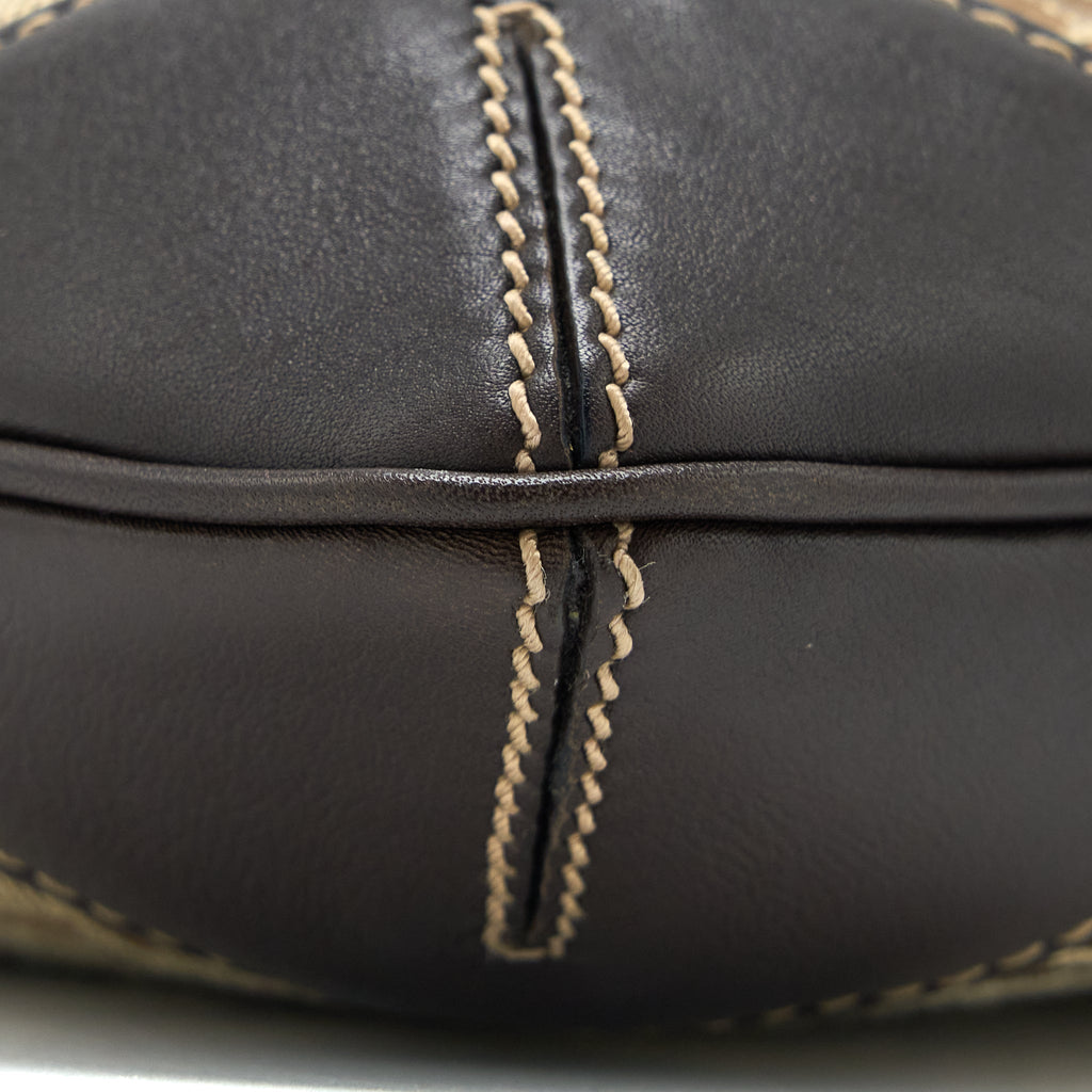GUCCI VINTAGE HOBO BAG CANVAS/LEATHER MULTICOLOUR