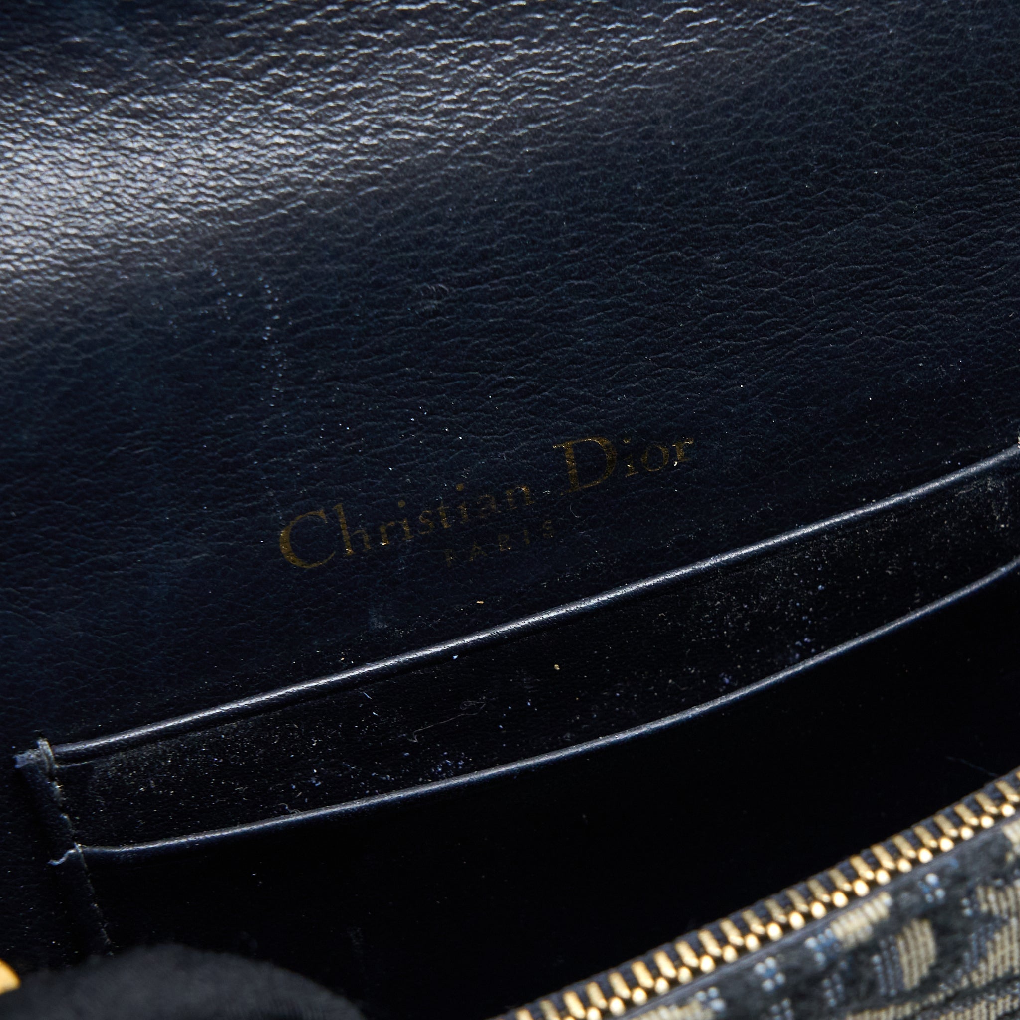DIOR SADDLE BELT POUCH BLUE OBLIQUE JACQUARD GHW
