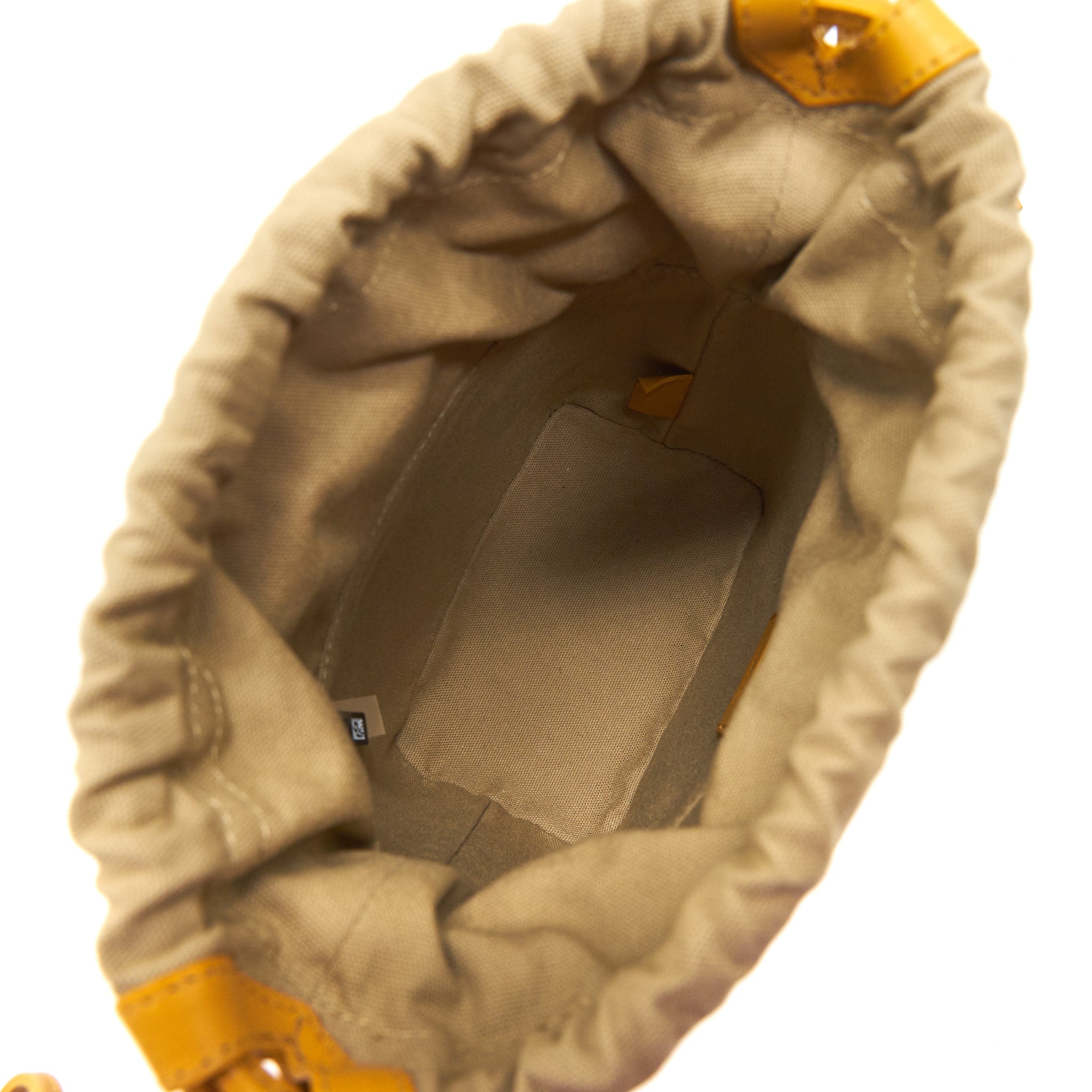 CHLOE ROY MINI LEATHER BUCKET BAG BURNING CAMEL