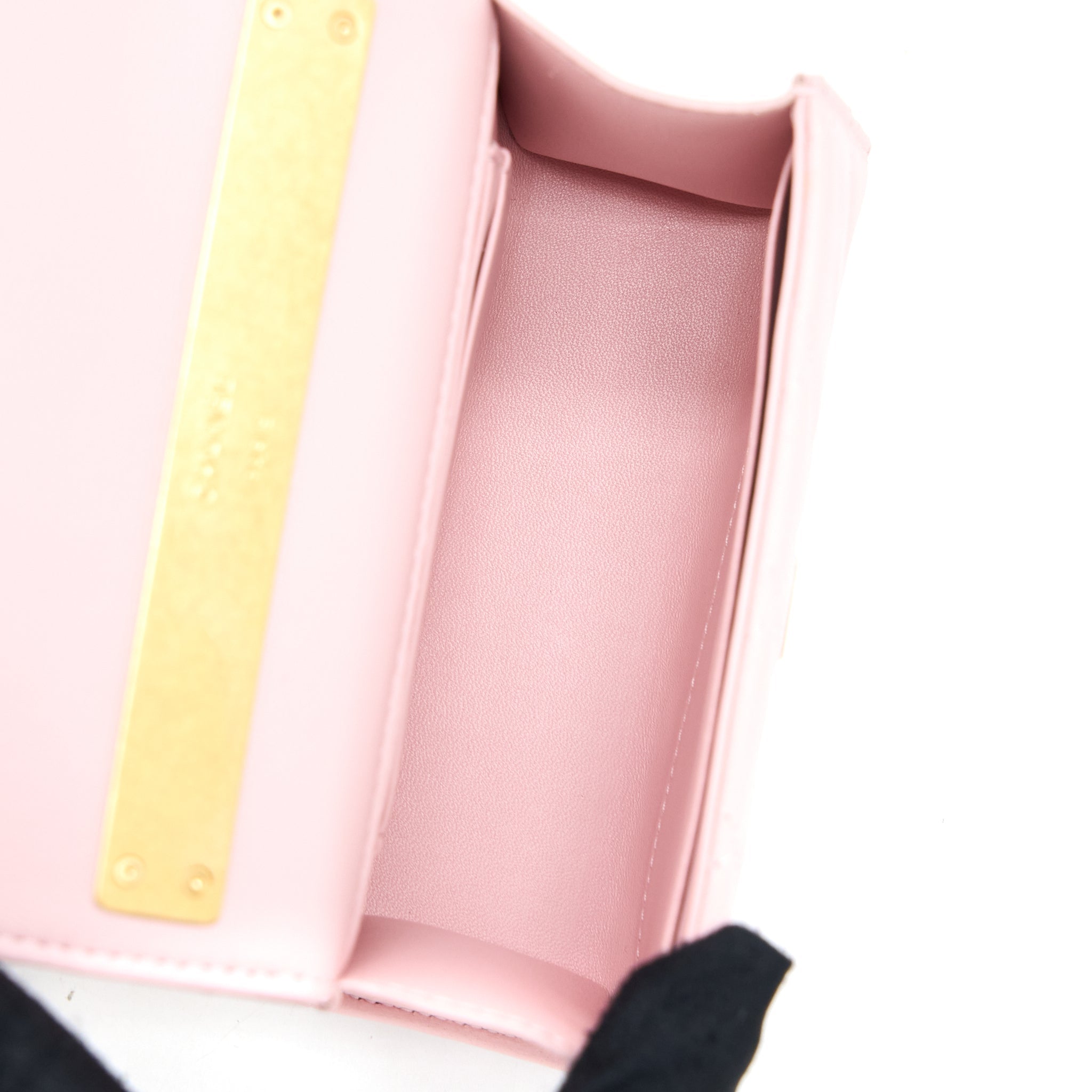 CHANEL 22B MINI FLAP BAG WITH ENAMEL TOP HANDLE LAMBSKIN PINK BRUSHED GHW