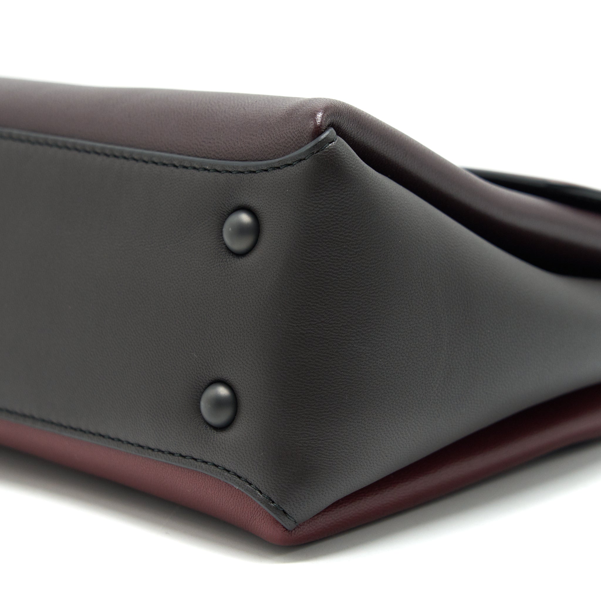 BOTTEGA VENETA PIAZZA TOP HANDLE BAG BURGUNDY