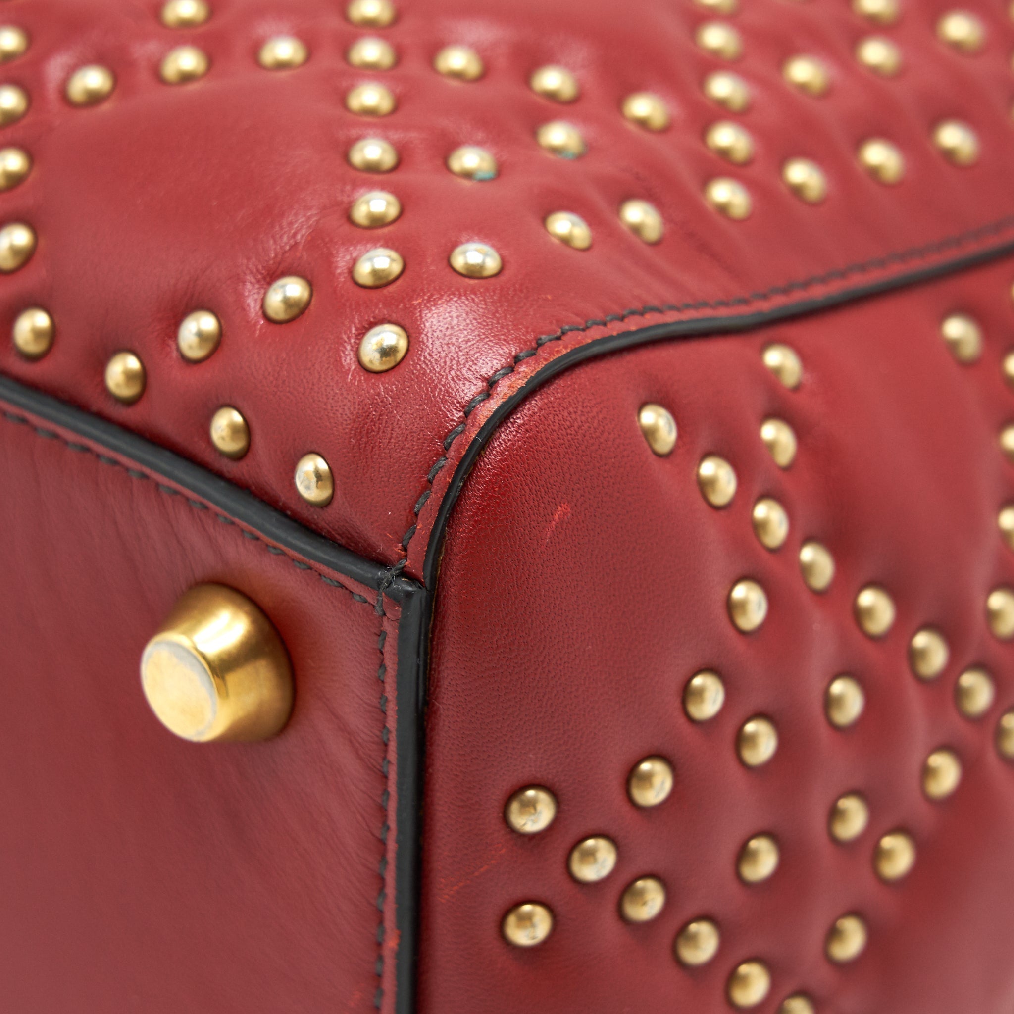 DIOR STUDDED LADY DIOR RED GHW