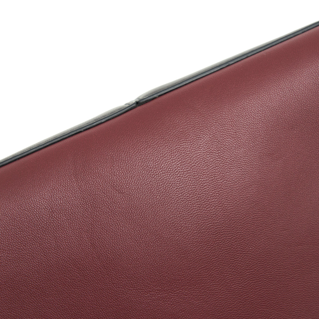 BOTTEGA VENETA PIAZZA TOP HANDLE BAG BURGUNDY