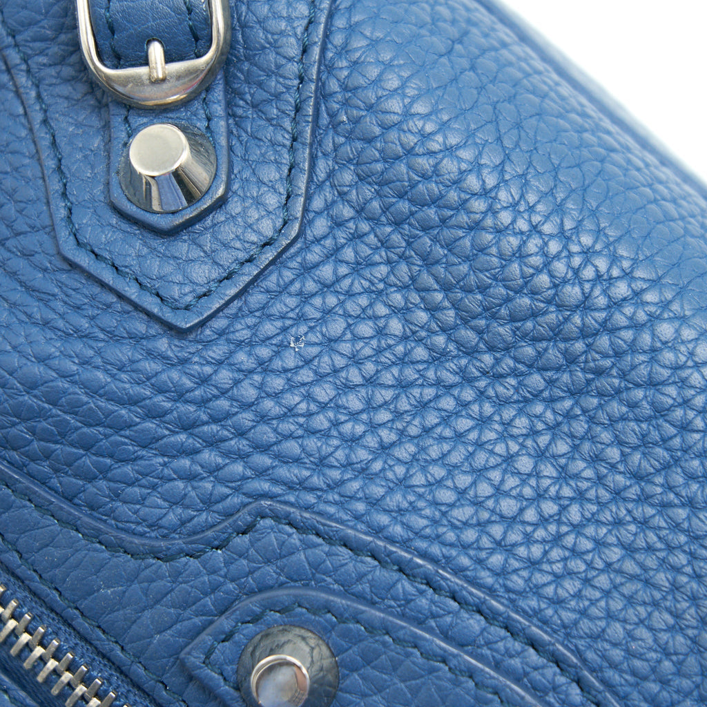 BALENCIAGA MINI CITY BAG BLUE SHW