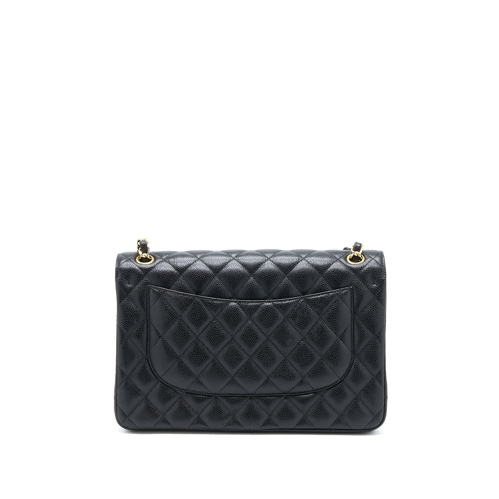 CHANEL CLASSIC JUMBO DOUBLE FLAP BAG CAVIAR BLACK GHW