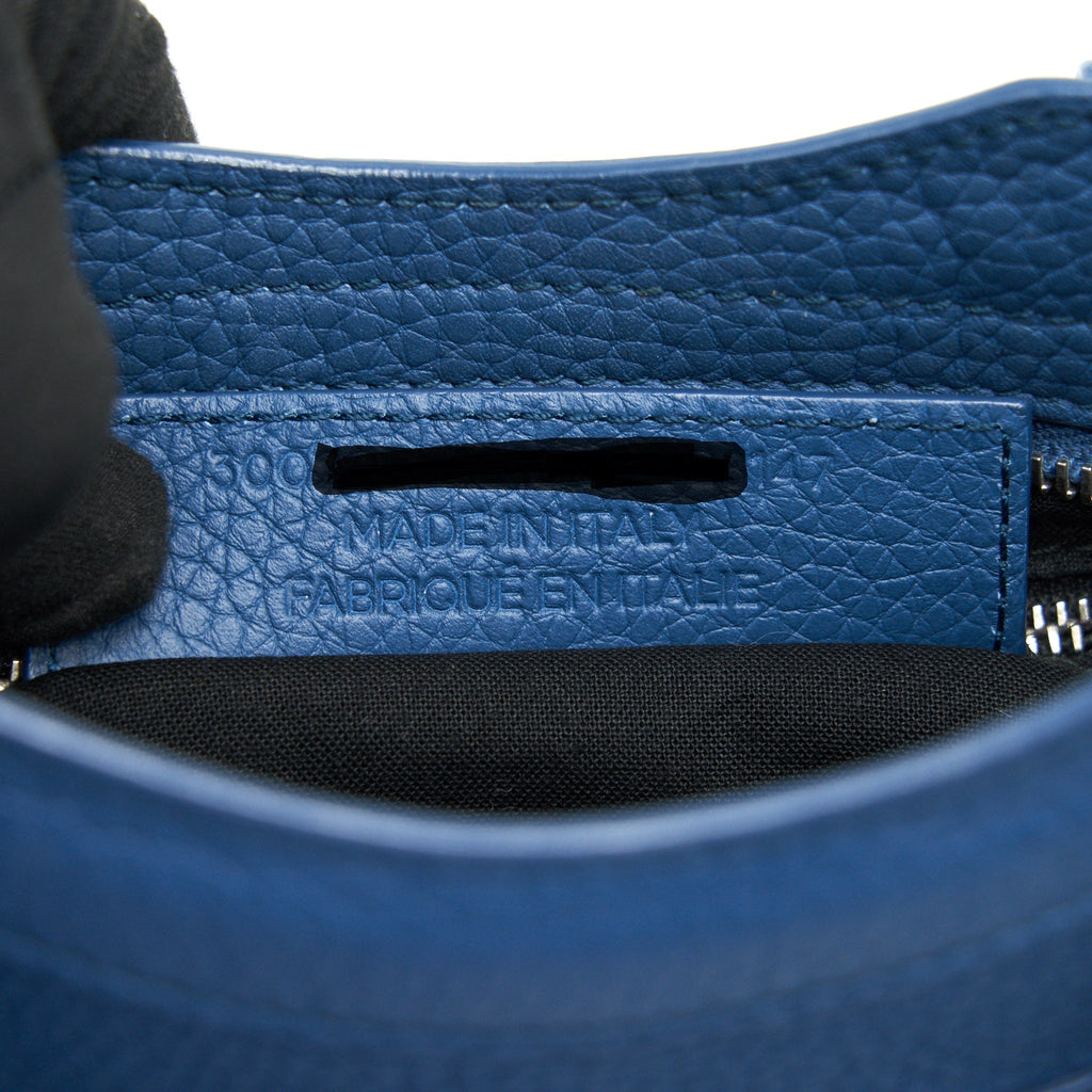 BALENCIAGA MINI CITY BAG BLUE SHW