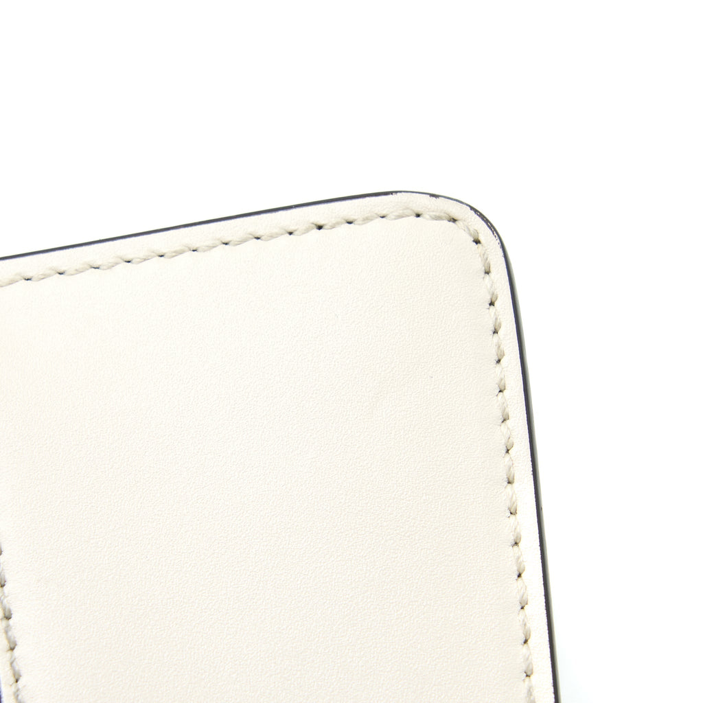 GUCCI MINI SYLVIA TOP HANDLE BAG WHITE GHW