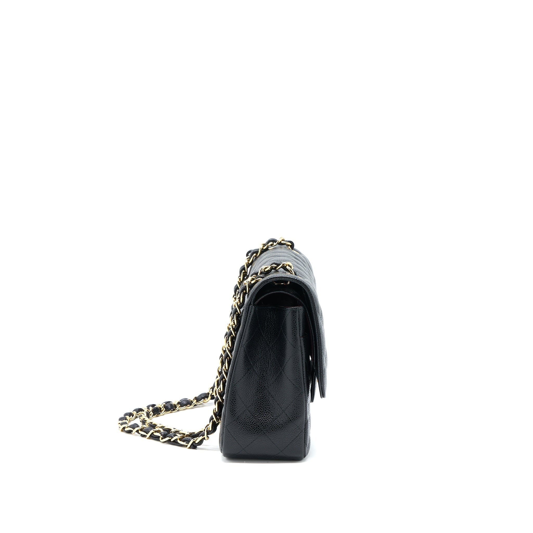 CHANEL CLASSIC JUMBO DOUBLE FLAP BAG CAVIAR BLACK GHW