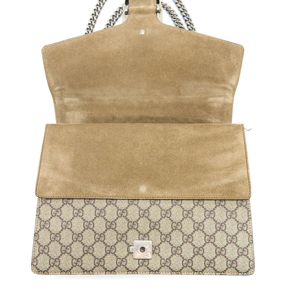 GUCCI DIONYSUS SHOULDER BAG GG SUPREME CANVAS/SUEDE SHW