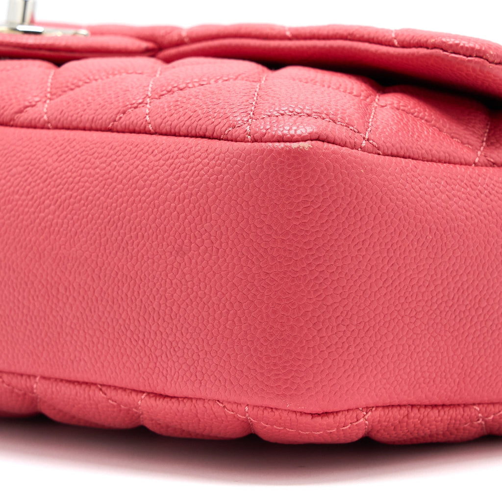 CHANEL EASY FLAP BAG CAVIAR PINK SHW
