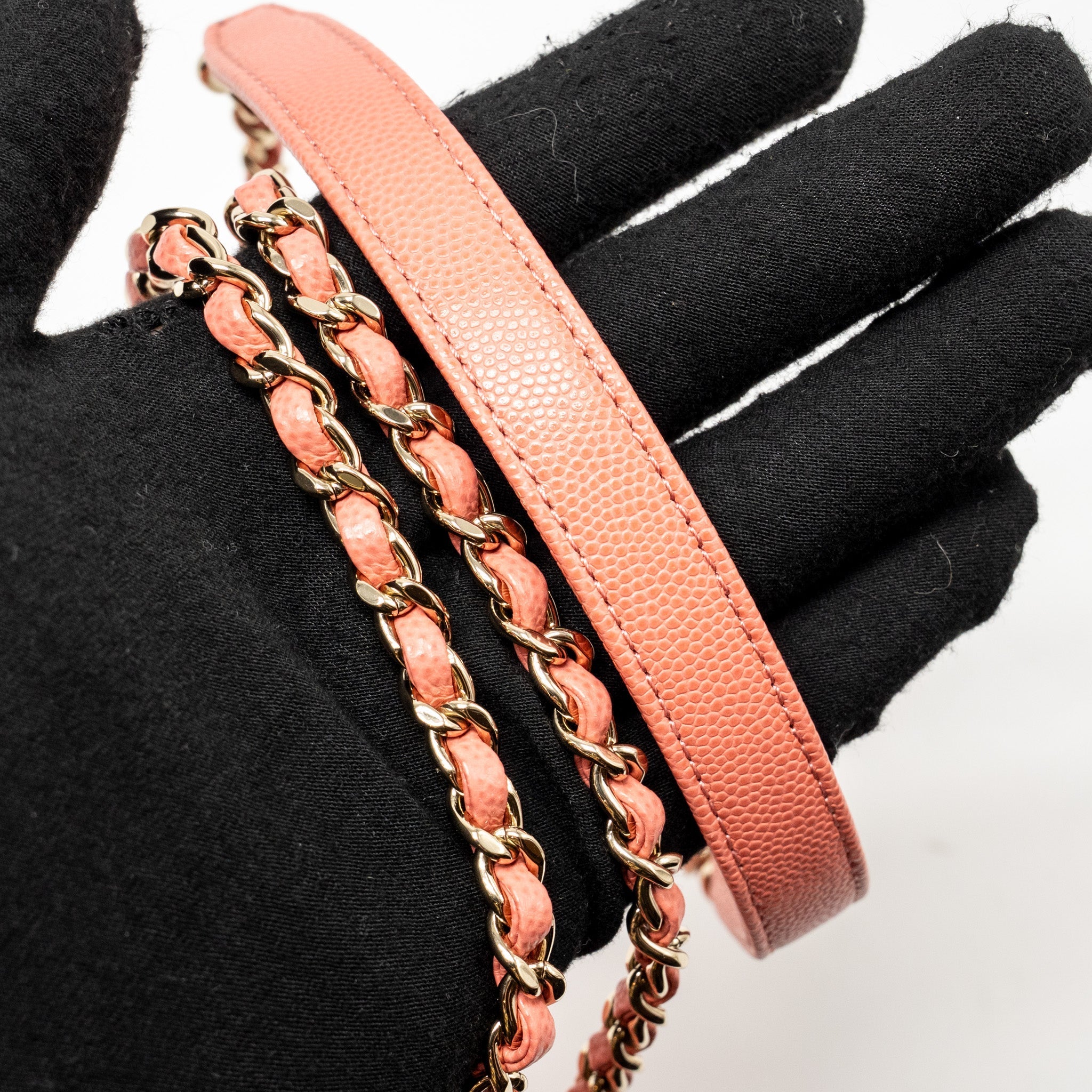 CHANEL MINI COCO HANDLE CAVIAR PINK LGHW (MICROCHIP)