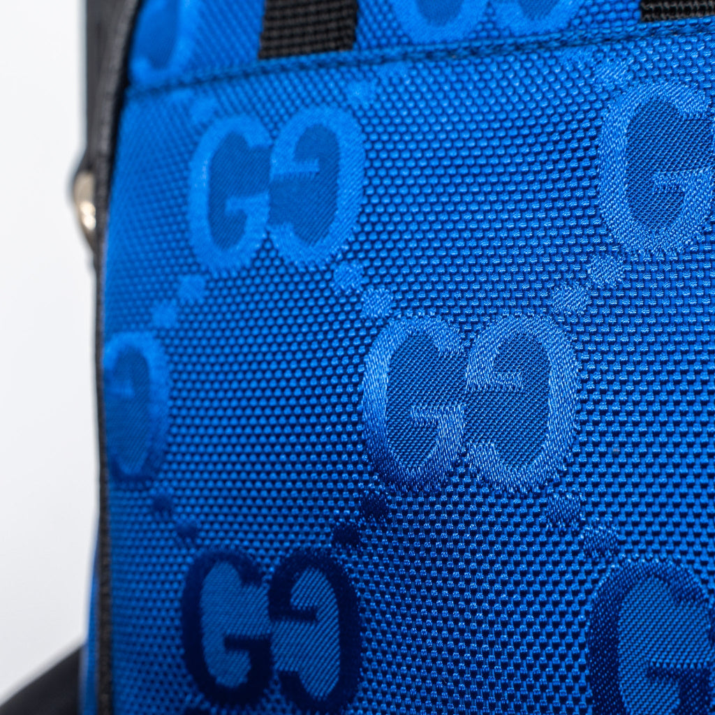 GUCCI OFF THE GRID MINI CROSSBODY BAG FABRIC/LEATHER BLUE/MULTICOLOUR SHW