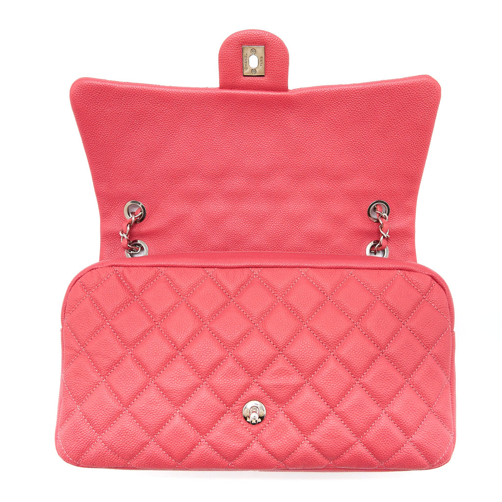 CHANEL EASY FLAP BAG CAVIAR PINK SHW