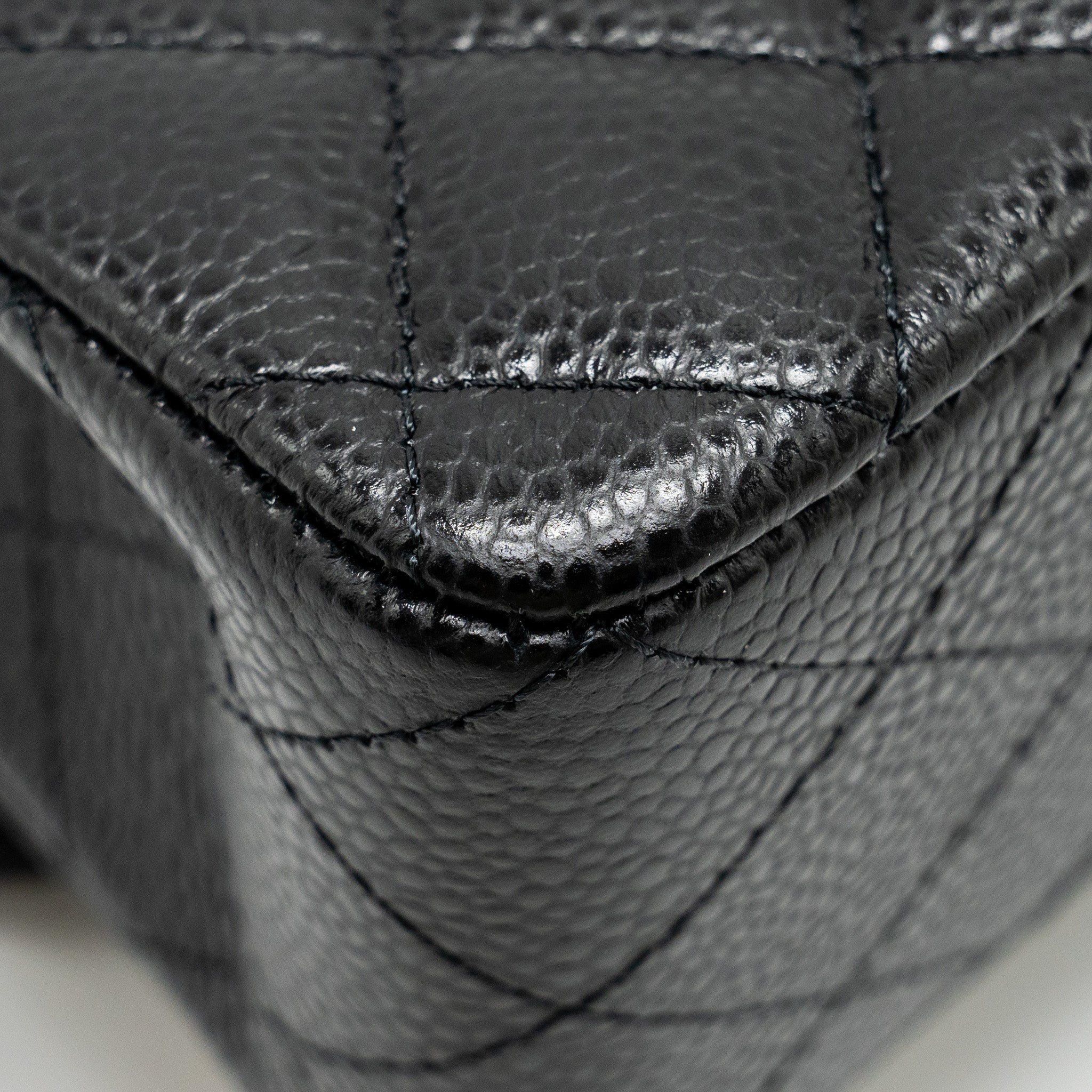 CHANEL SMALL CLASSIC DOUBLE FLAP BAG CAVIAR BLACK GHW (MICROCHIP)