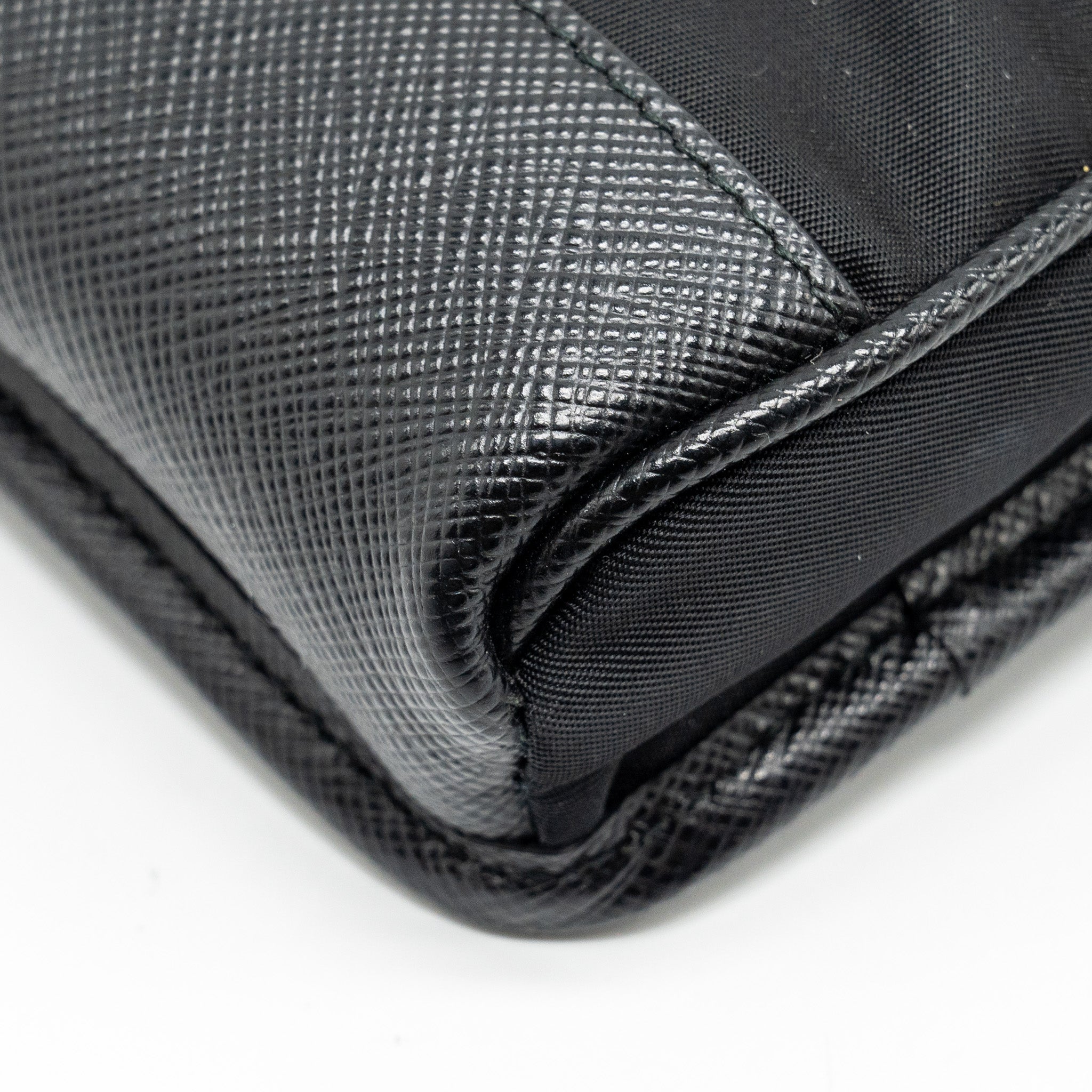 PRADA SMARTPHONE CASE RE-NYLON AND SAFFIANO LEATHER BLACK SHW