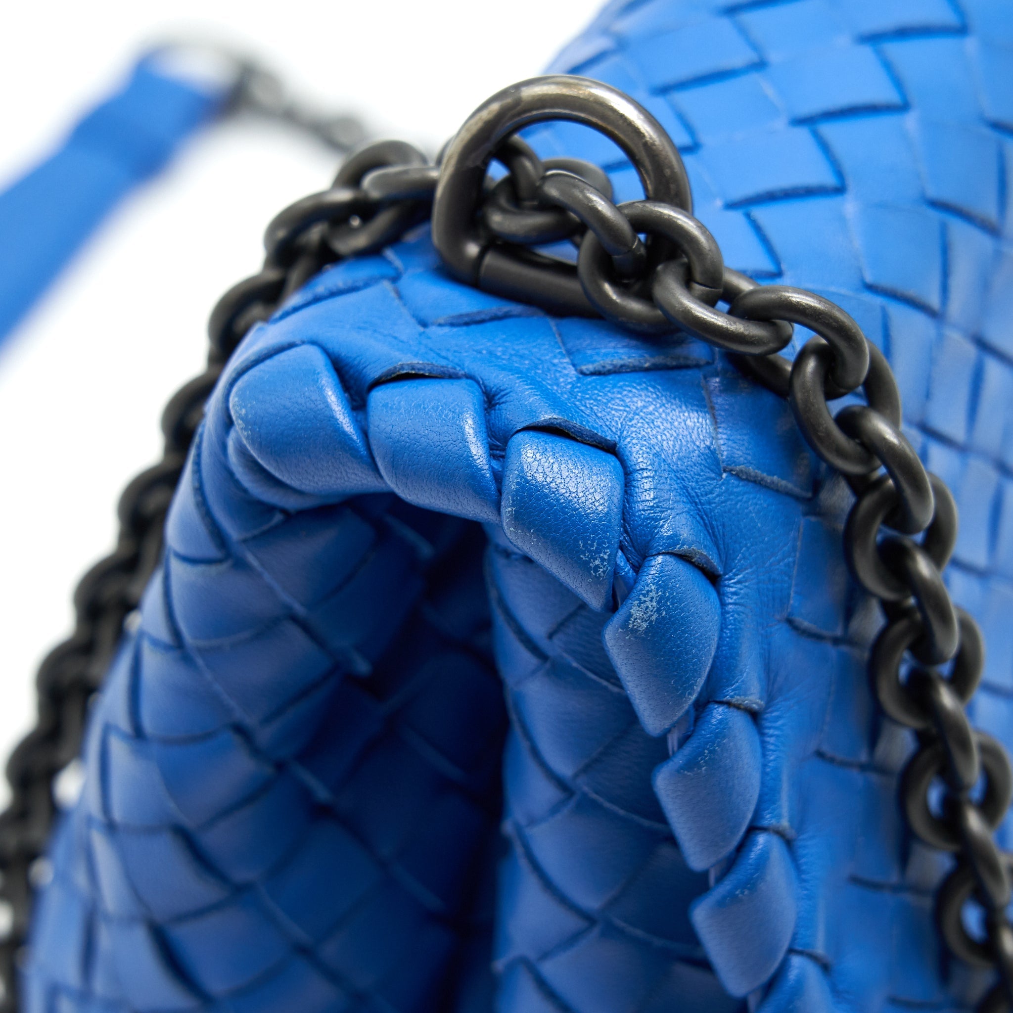 BOTTEGA VENETA OLYMPIA BAG SMALL BLUE