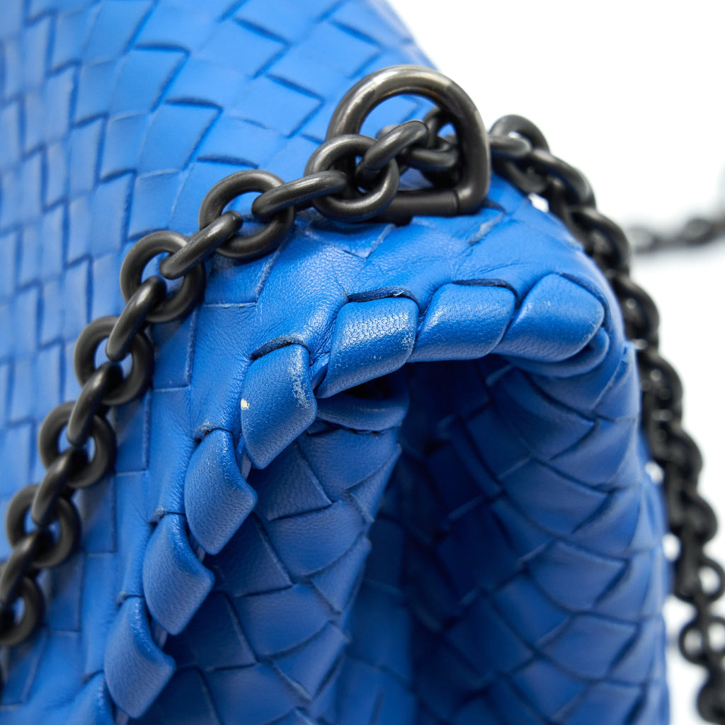 BOTTEGA VENETA OLYMPIA BAG SMALL BLUE