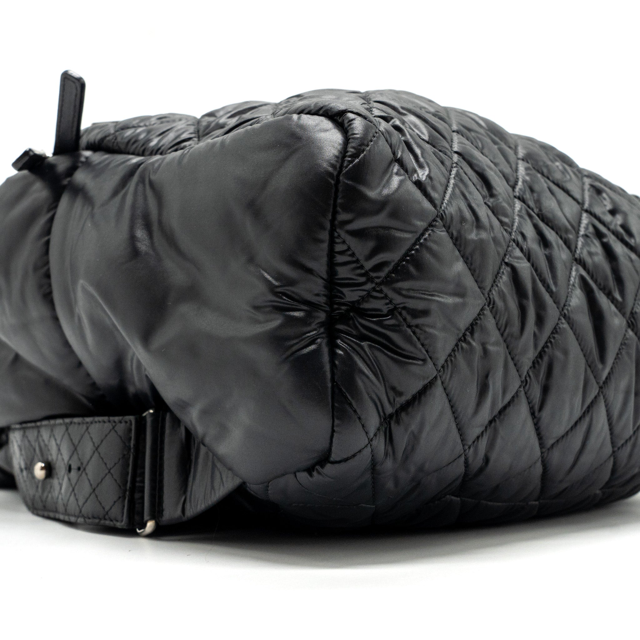 CHANEL COCO COCOON BACKPACK QUILTED NYLON/LEATHER BLACK GHW
