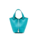 HERMES PICOTIN 18 LOCK BAG 7F BLUE PAON SHW