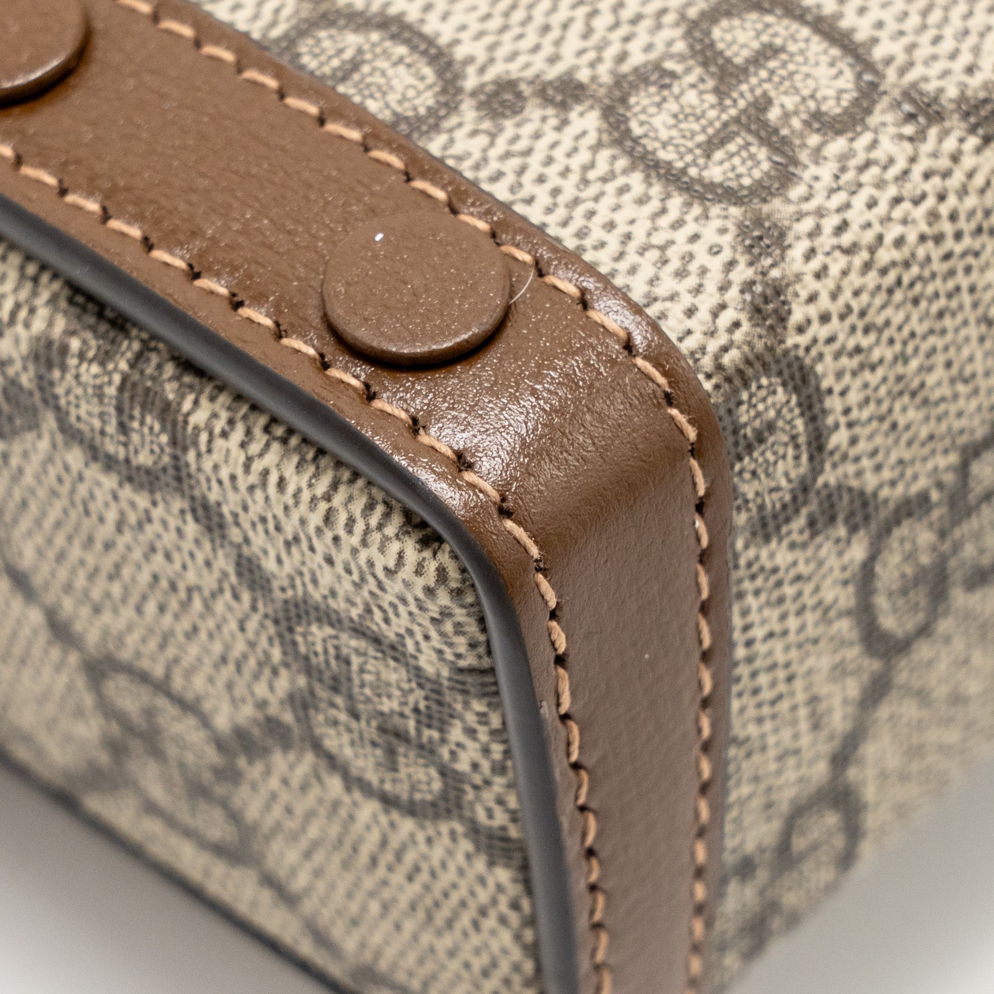 GUCCI HORSEBIT 1955 MINI BAG GG SUPREME CANVAS BEIGE/DARK BROWN GHW