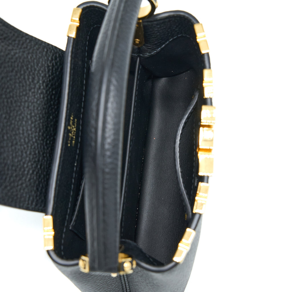 LOUIS VUITTON CAPUCINES MINI TAURILLON LIMITED EDITION BLACK GHW (NEW VERSION)