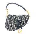 DIOR MEDIUM DIOR SADDLE BAG BLUE DIOR OBLIQUE JACQUARD GHW