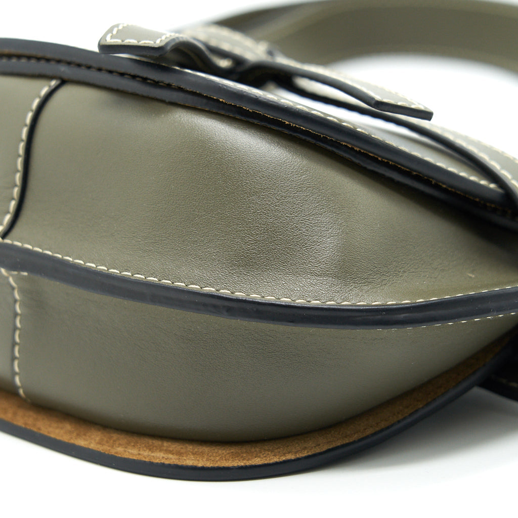 LOEWE GATE MINI LEATHER BELT BAG OLIVE GREEN