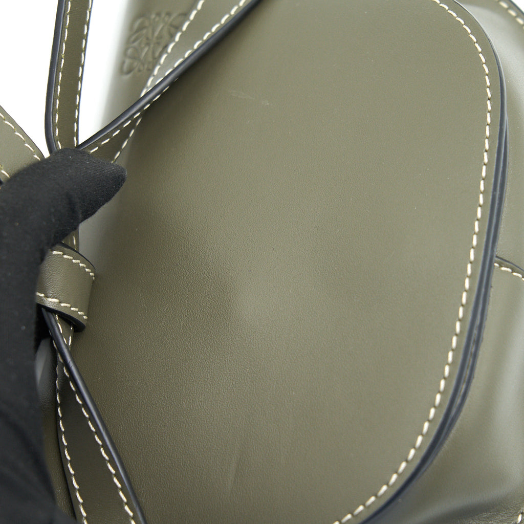 LOEWE GATE MINI LEATHER BELT BAG OLIVE GREEN