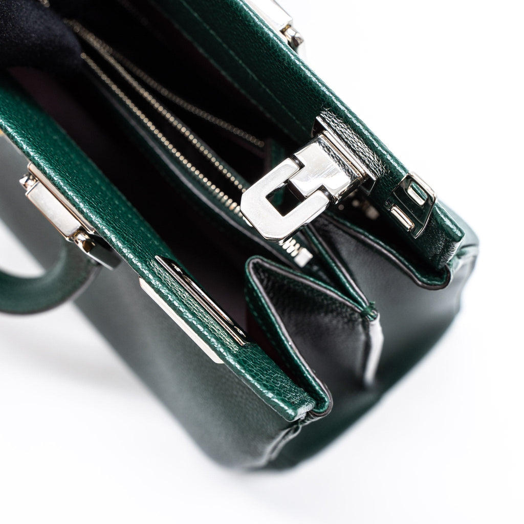 GUCCI TOP HANDLE ZUMI BAG CALFSKIN GREEN MULTICOLOUR HARDWARE