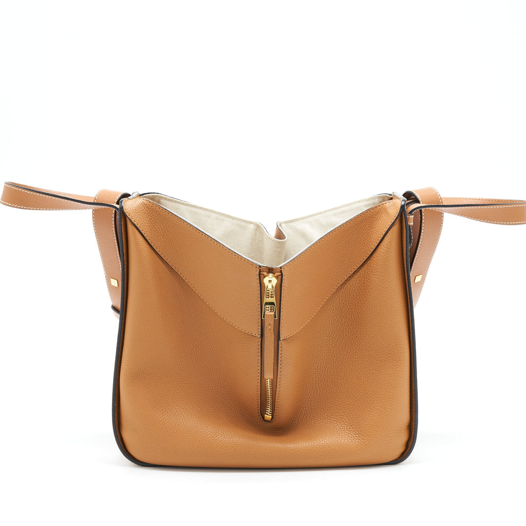 LOEWE SMALL HAMMOCK BAG SOFT CALFSKIN LIGHT CARAMEL GHW