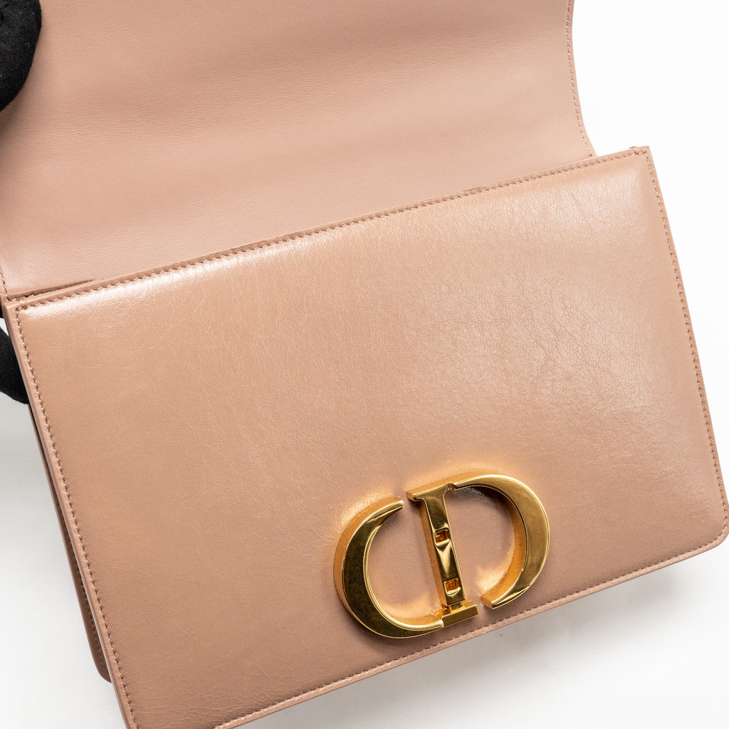 DIOR 30 MONTAIGNE BAG CALFSKIN DARK BEIGE GHW
