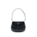 PRADA CLEO SHOULDER BAG BRUSHED LEATHER BLACK SHW