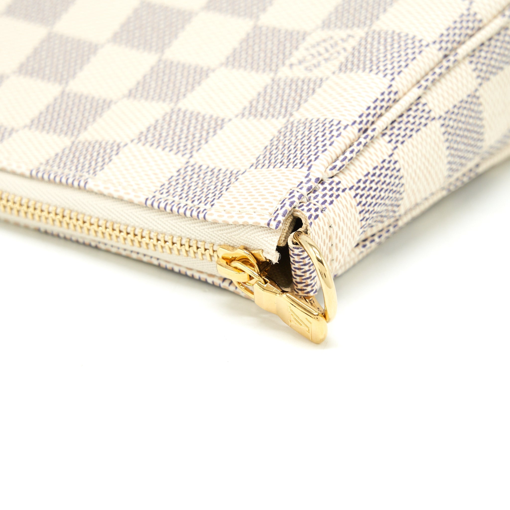 LOUIS VUITTON POCHETTE ACCESSORIES DAMIER AZUR CANVAS GHW