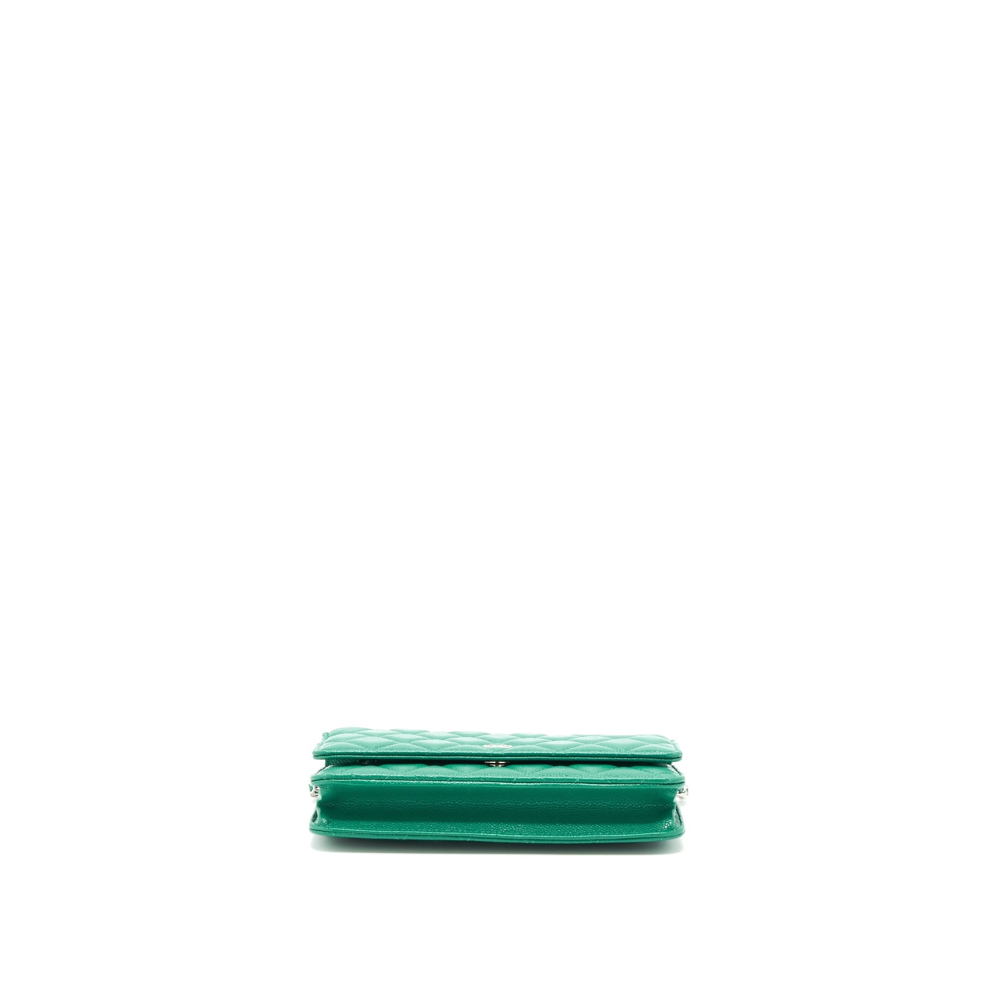 CHANEL CLASSIC WALLET ON CHAIN CAVIAR GREEN SHW