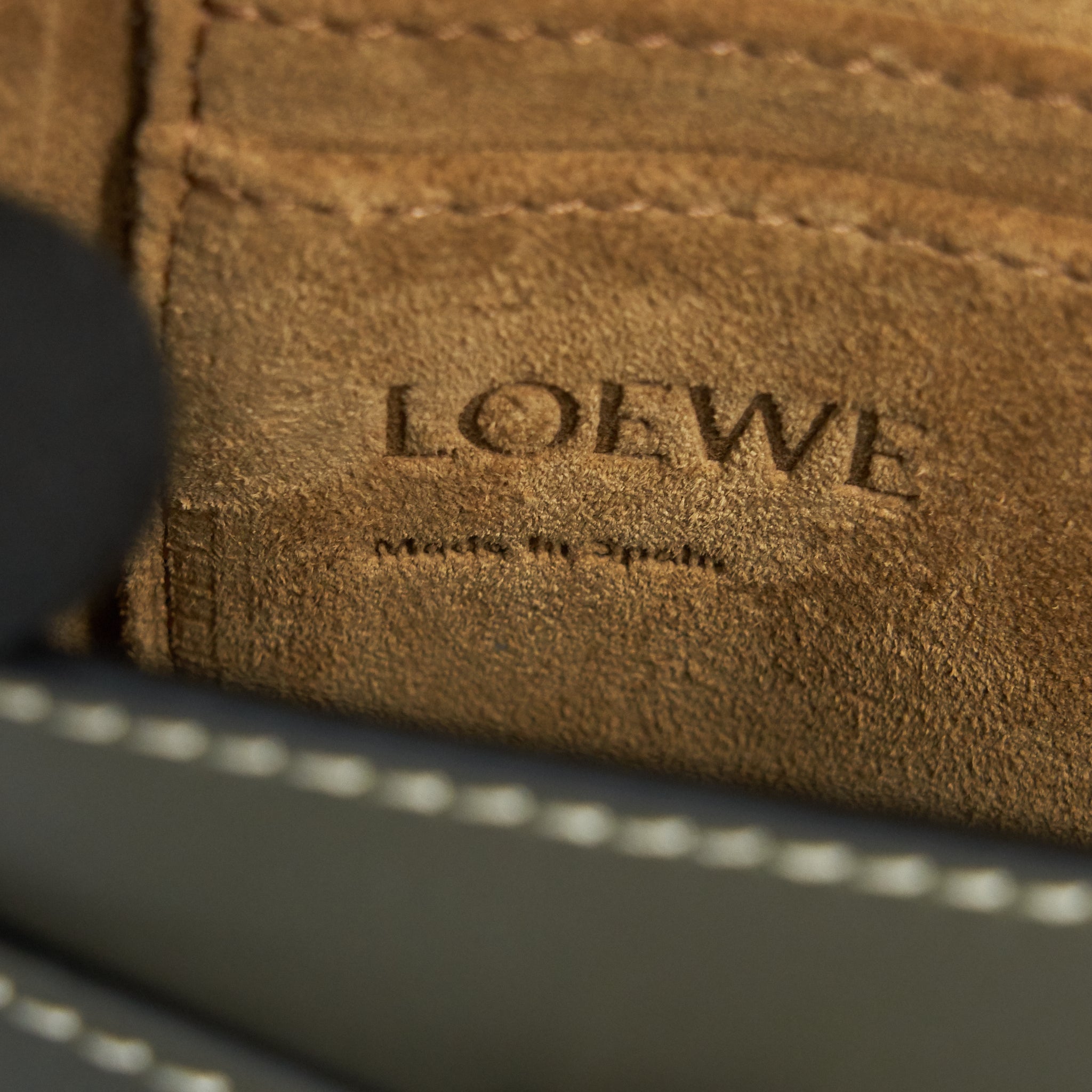 LOEWE GATE MINI LEATHER BELT BAG OLIVE GREEN