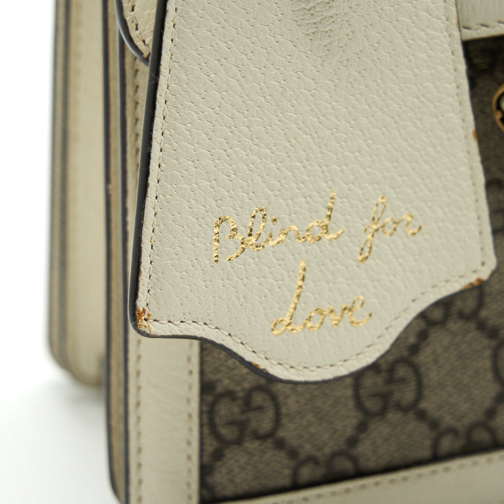 GUCCI QUEEN MARGRATE TOP HANDLE BAG GG SUPREME COATED CANVAS