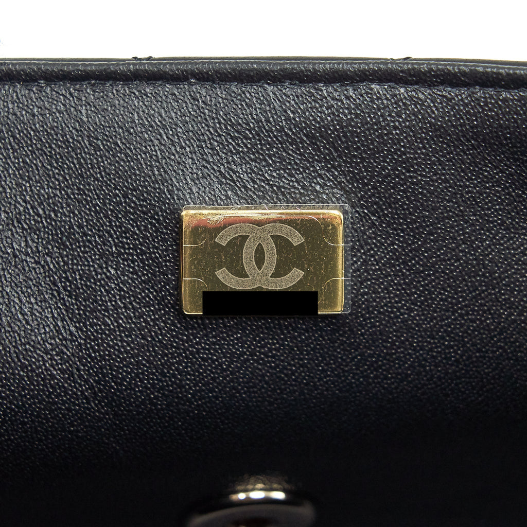 CHANEL MINI RECTANGULAR FLAP BAG LAMBSKIN BLACK LGHW