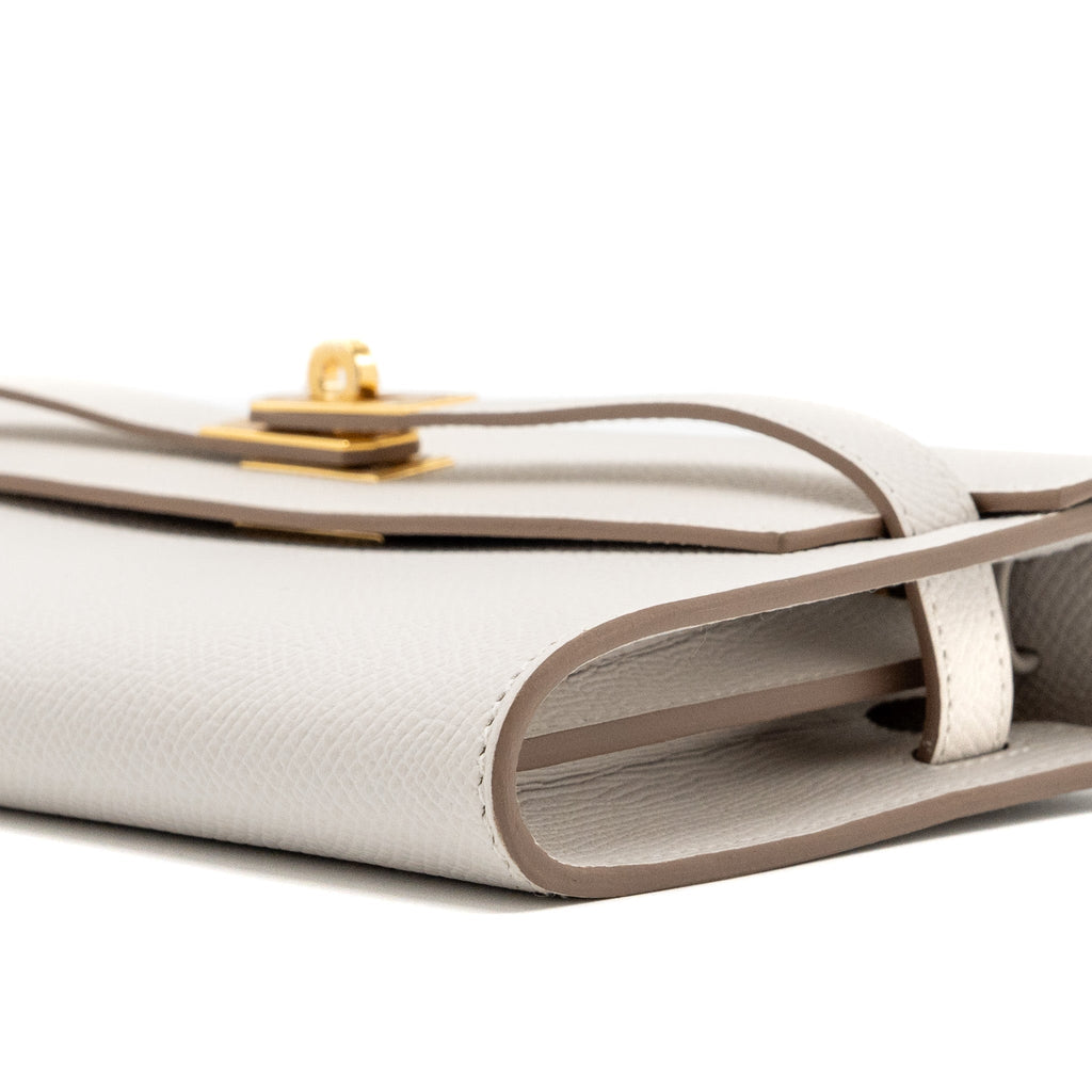 HERMES KELLY TO GO EPSOM M4 GRIS PALE GHW